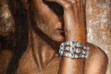 modernus paveikslai interjerui Girl with pearl bracelet (2010)