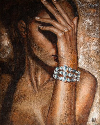 modernus paveikslai interjerui Girl with pearl bracelet (2010)