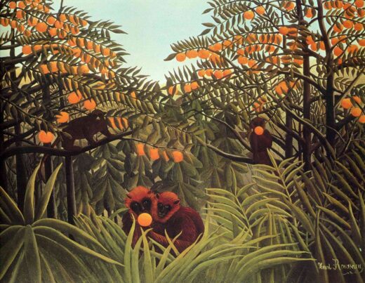 Henri Rousseau [K] Apes in the orange grove
