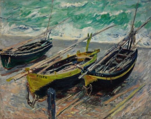 Claude Monet [K] Trys žvejų laiveliai