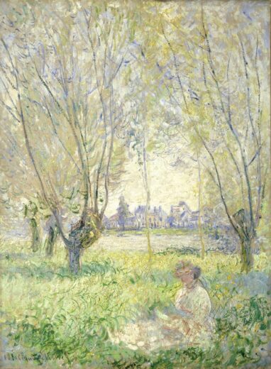 Claude Monet [K] Moteris sėdinti po gluosniu