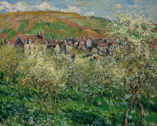 Claude Monet [K] Plum trees in blossom