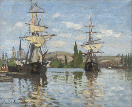 Claude Monet [P] Ships Riding on the Seine at Rouen 