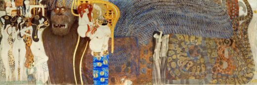 Gustav Klimt [K] The Beethoven Frieze hostile forces
