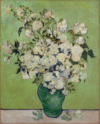 Vincent Van Gogh [P] Rožės vazoje