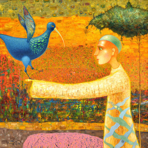 Arūnas Žilys [R] With the blue bird