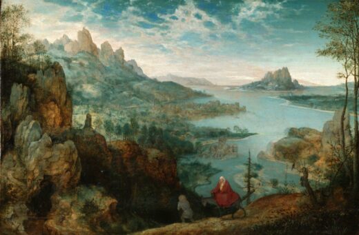 Pieter Bruegel [K] Pabėgimo į Egiptą peizažas