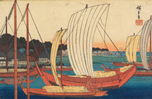 Utagawa Hiroshige [K] Vaizdas į valtis