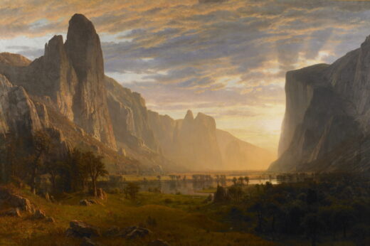 Albert Bierstadt [K] Looking Down Yosemite Valley