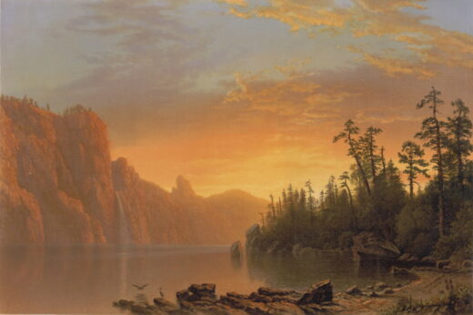 Albert Bierstadt [K] Sunset: California Scenery