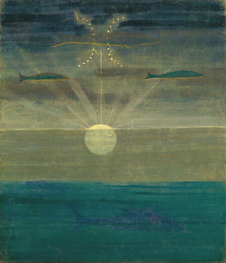 Mikalojus Konstantinas Čiurlionis [K] Saulė eina Žuvų ženklu