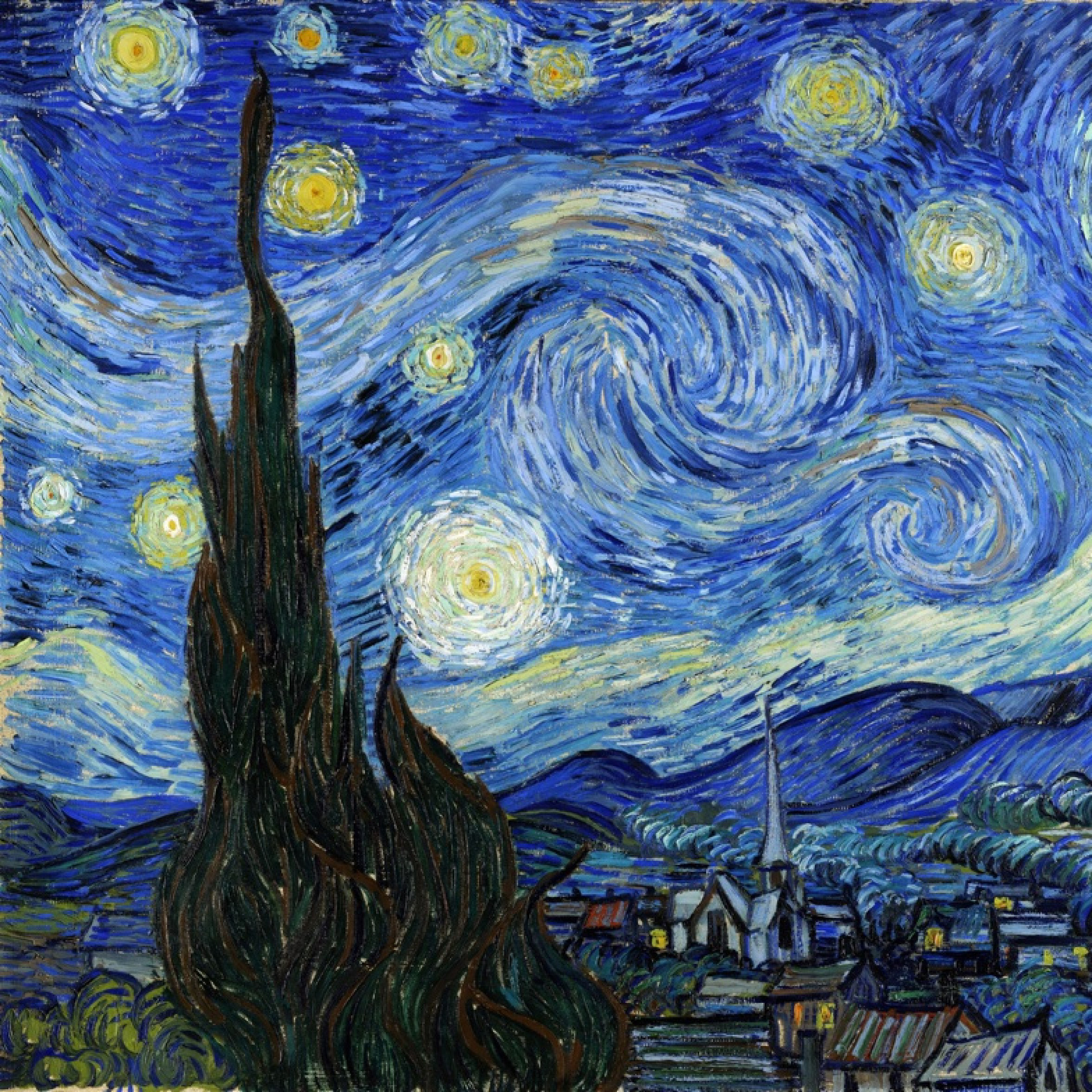 interjero detale pagalvele Vincent van Gogh Starry Night