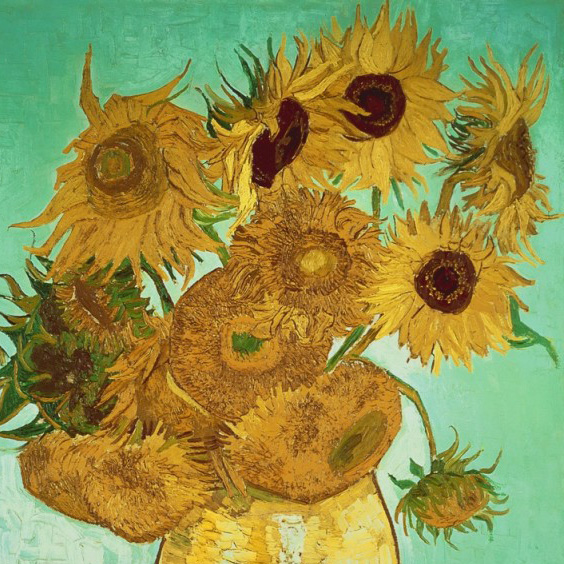 interjero detale pagalvele Vincent van Gogh Sunflowers