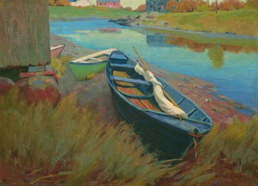 Žymūs XVII - XX a. tapytojai [P] Arthur Wesley - Dow Boats at Rest