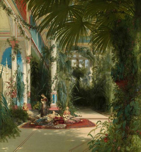 Žymūs XVII - XX a. tapytojai [K] Carl Blechen - The Interrior of the Palm House