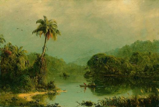 Žymūs XVII - XX a. tapytojai [K] Frederic Edwin Church - Tropical Landscape 1855