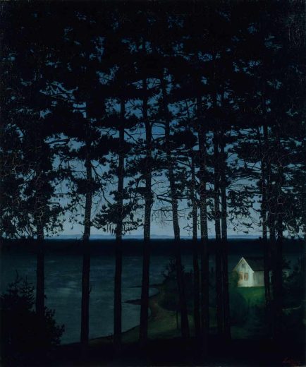 Žymūs XVII - XX a. tapytojai [P] Harald Sohlberg - Fisherman's Cottage 1906