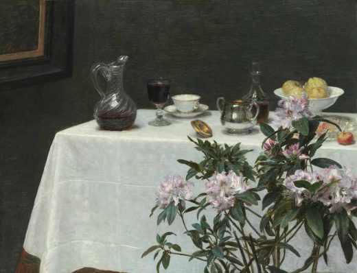 Žymūs XVII - XX a. tapytojai [K] Henri Fantin - Latour Corner of a Table 1873