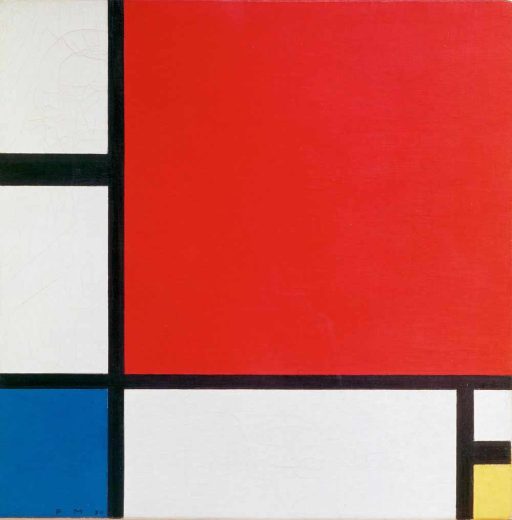 Žymūs XVII - XX a. tapytojai [P] Piet Mondrian - Red, Blue and Yellow 1930