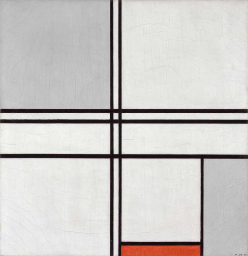 Žymūs XVII - XX a. tapytojai [P] Piet Mondrian - Gray and Red 1935