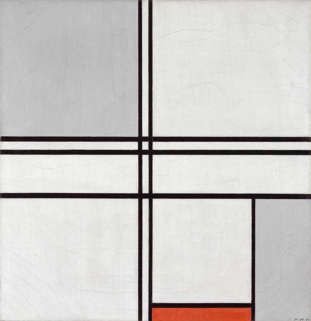 [K] Piet Mondrian - Gray and Red 1935
