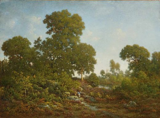 Žymūs XVII - XX a. tapytojai [K] Théodore Rousseau - Springtime 1860