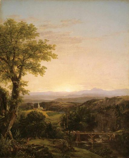 Žymūs XVII - XX a. tapytojai [K] Thomas Cole - New England Scenary 1839